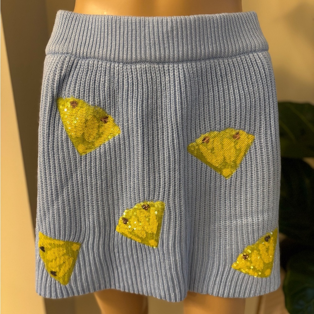 QUEEN OF SPARKLES Periwinkle Pineapple Sweater Skirt - Picture 3 of 5